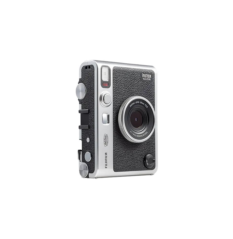 Fujifilm instax mini Evo noir, appareil photo instantané hybride — vue complémentaire 2
