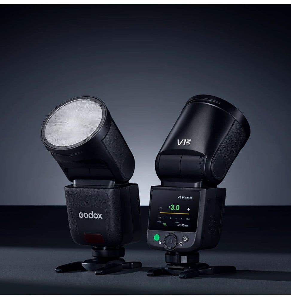 Godox V1 mid pour Sony, flash cobra — vue complémentaire 1