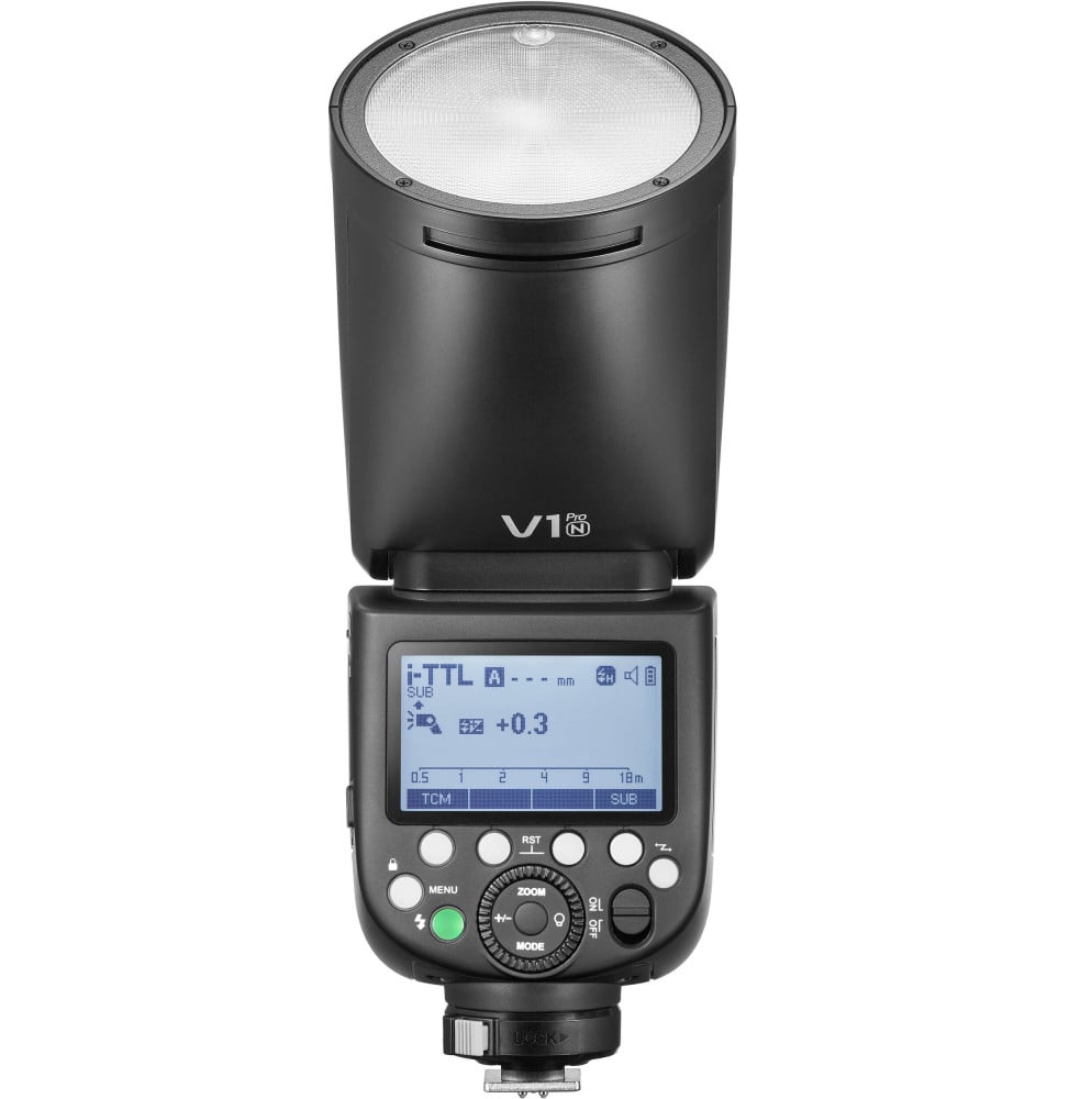 Godox V1PRO pour Nikon, flash cobra — vue complémentaire 2