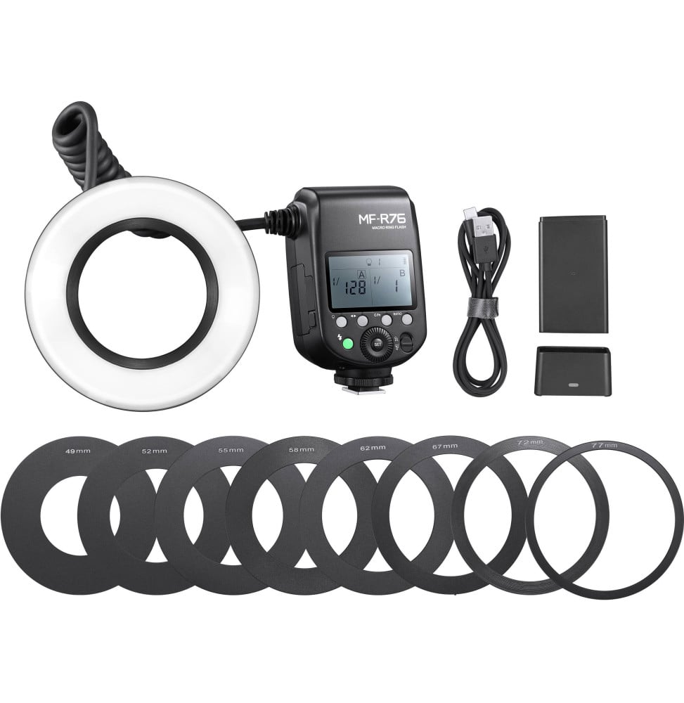 Godox MF-R76, flash annulaire macro — vue complémentaire 2