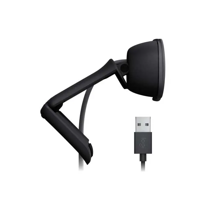 Webcam Logitech Brio 100 Full HD graphite avec microphone et volet de confidentialité