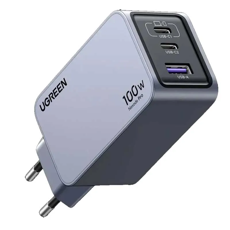 Chargeur UGREEN Nexode Pro 100W GaN 3 Ports avec Câble 1,5 m