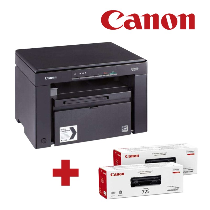 Imprimante Canon Laser pack MF3010 2 x toner 725