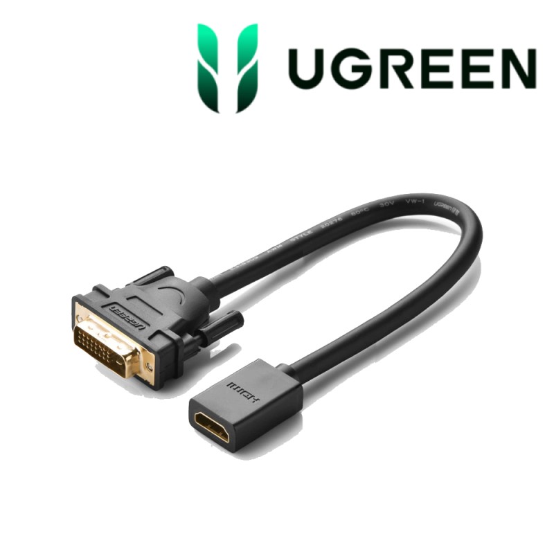 [20118] UGREEN Adaptateur DVI Male To HDMI femelle