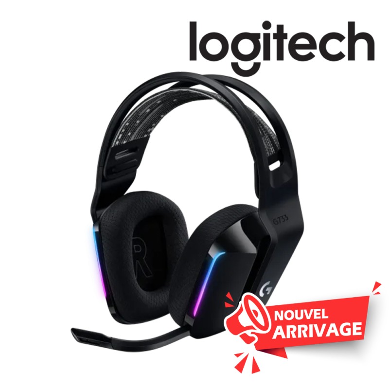 [981-000864] Logitech Casque gaming PC G733 LIGHTSPEED Wi-Fi noir