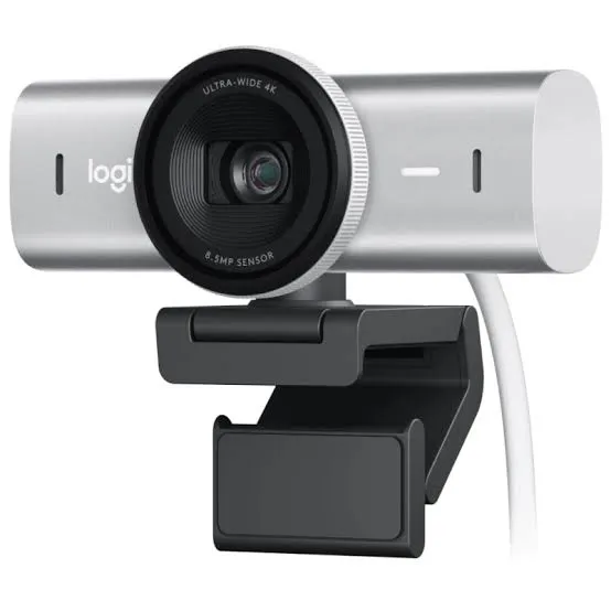 Logitech webcam MX Brio 4K ultra HD Gris Pâle