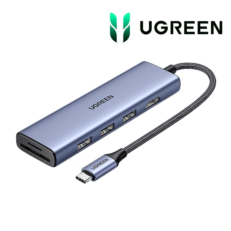 Hub USB-C UGREEN 6-en-1 HDMI 4K SD MicroSD