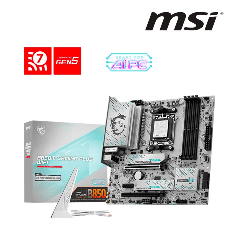 [911-7E66-001] Carte Mère MSI B850M GAMING PLUS WIFI AMD B850 AM5