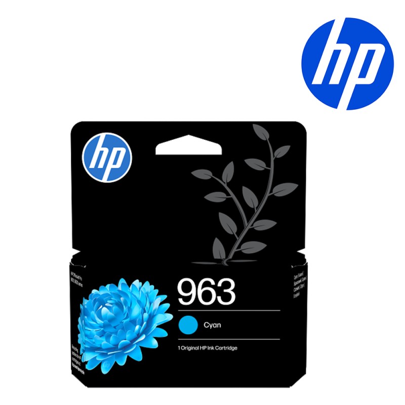 [3JA23AE-LS1] Cartouche d'encre HP 963 cyan original