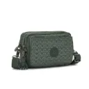 Sac Bandoulière Kipling Abanu Multi Sign Green Embossé Convertible en Banane