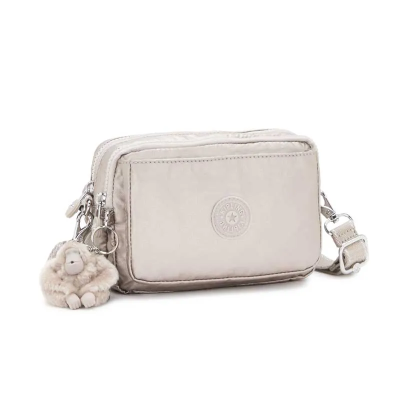 [KPKI349248I1] Sac Bandoulière Kipling Abanu Multi Metallic Glow Convertible en Banane
