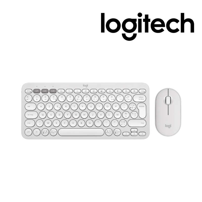 Ensemble Clavier et Souris Sans Fil Logitech Pebble 2 Combo AZERTY