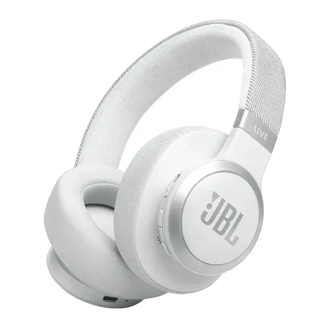 Casque Bluetooth circum-auriculaire à réduction de bruit JBL Live 770NC — Blanc