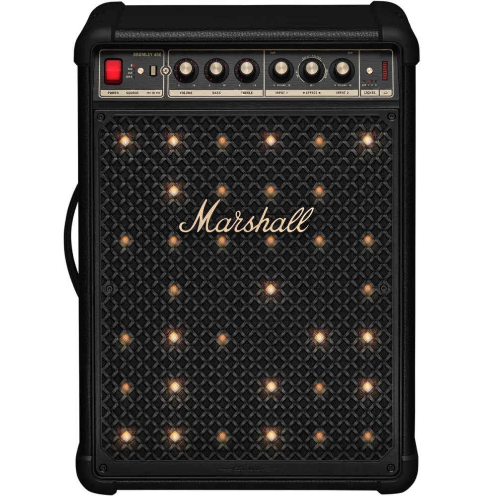 Enceinte de soirée Bluetooth Marshall Bromley 450 — Noir et Brass