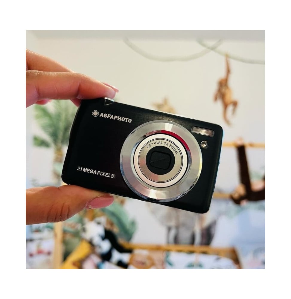 AgfaPhoto Realishot DC8200 noir, zoom optique 8×, 21MP, étui et SD 16 Go