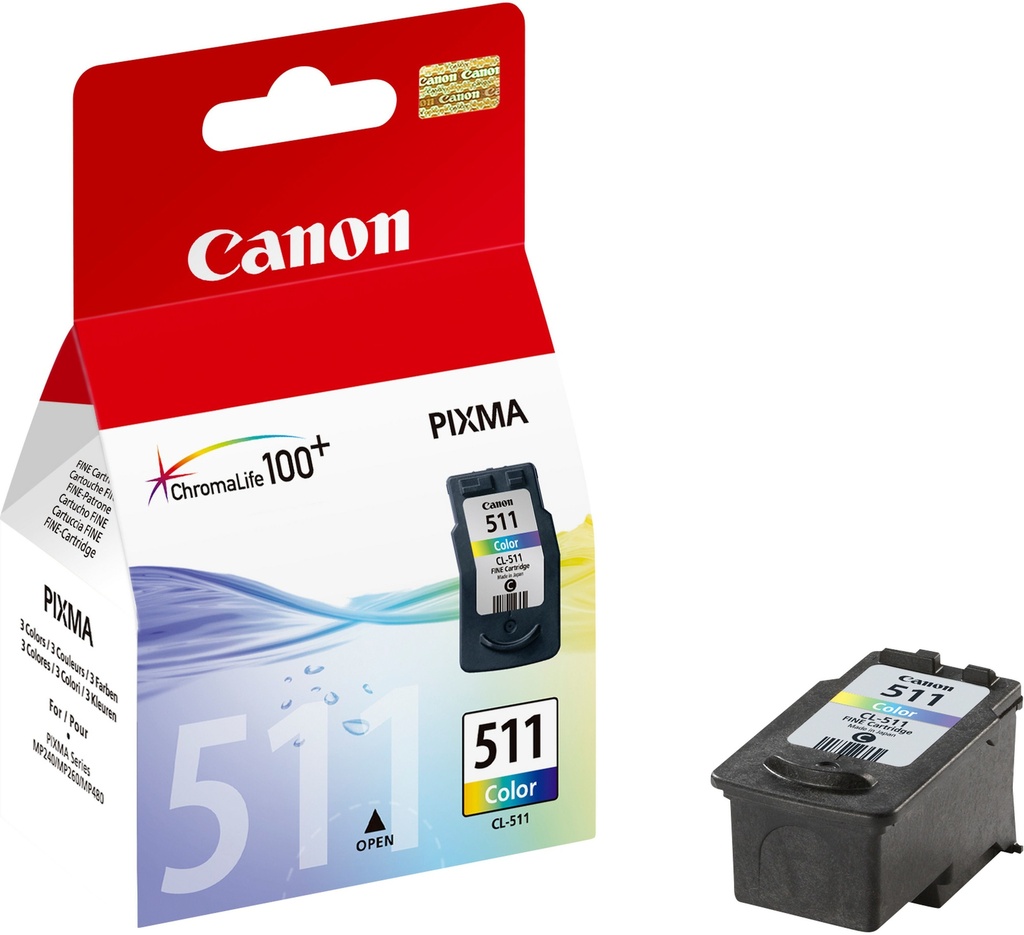 [2972B007AA] Cartouche Canon CL-511 Couleurs