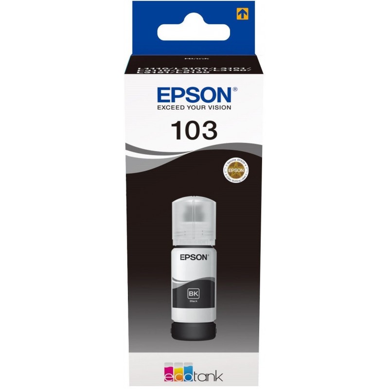 Epson 103 Noir - Bouteille d'encre EcoTank d'origine