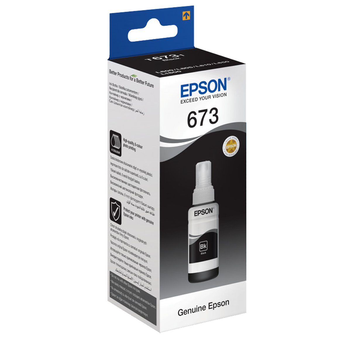 Bouteille d'encre Epson 673 Noir (C13T67314A)