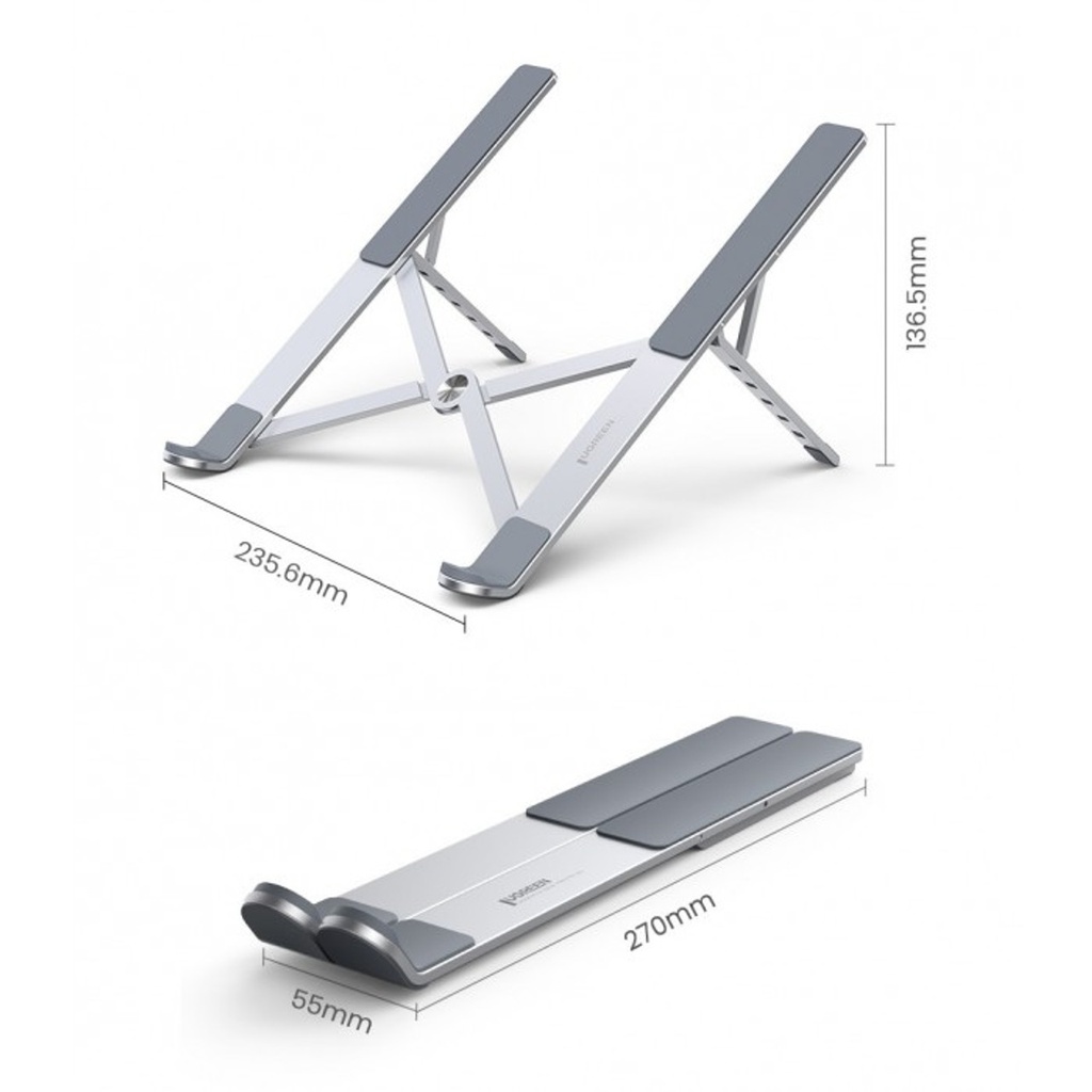 Support pc portable 8 à 17.3" Ugreen Aluminium ventilé (40289)