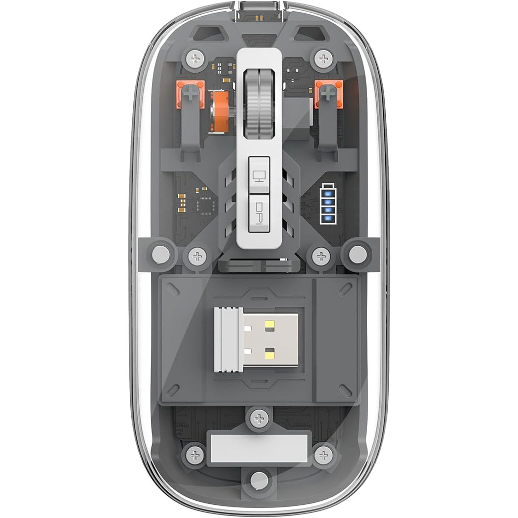 Souris Sans Fil Silencieuse rechargeable WiWU Crystal Gris