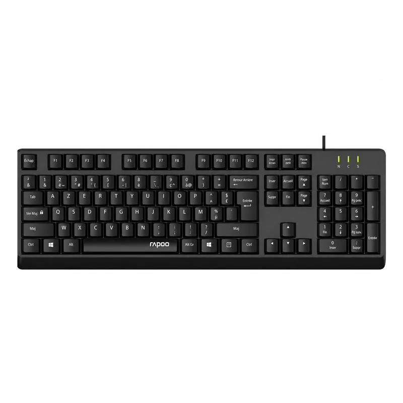 [12898] Rapoo NK1900 Clavier filaire (AZERTY, Français)