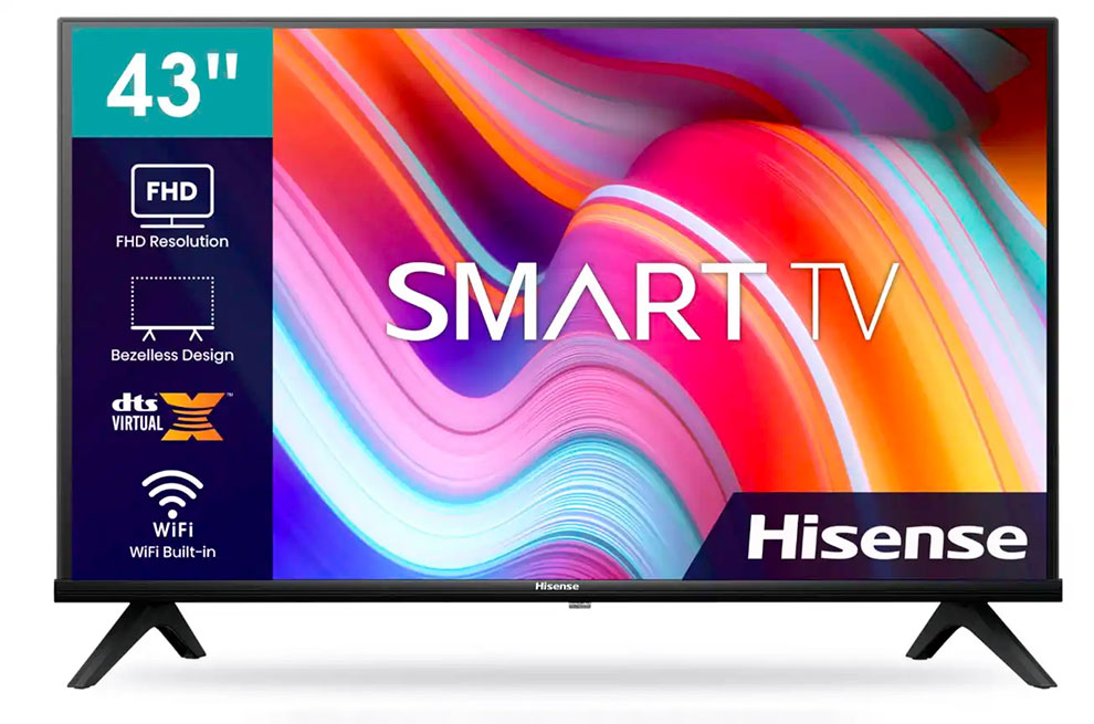 Téléviseur HISENSE 43" smart FHD + récepteur intégré (HIS43A4K)