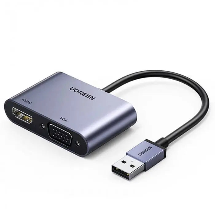 [20518] Ugreen Adaptateur USB-A 3.0 Mâle vers HDMI / VGA (20518)