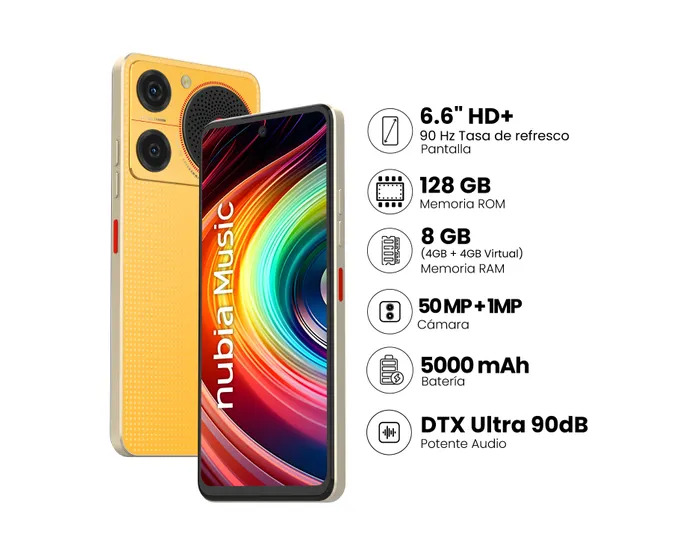[Z2353ORANGE] Smartphone ZTE Nubia Music (4+4/128GB) 4G Orange