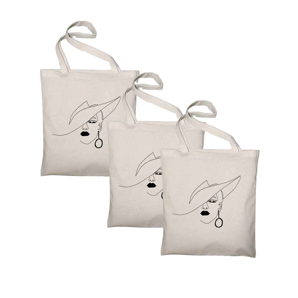 [V13-2184] Pack de 3 Tote Bag Smartedge Adventures silhouette