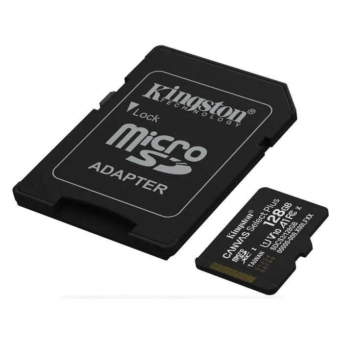 Carte mémoire microSDXC Kingston Canvas Select Plus 128 Go