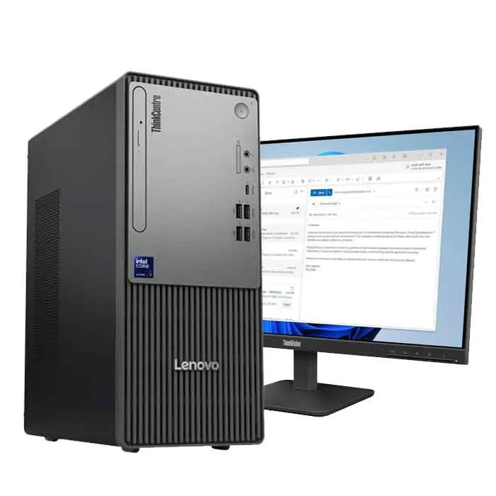 PC de bureau Lenovo ThinkCentre neo 50t Gen 6 Core Ultra 5 8 Go 512 Go SSD + écran ThinkVision 24"