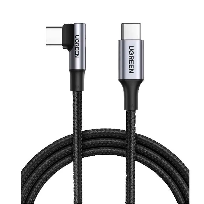 Câble UGREEN USB-C vers USB-C 100W Coudé 90° 1 m