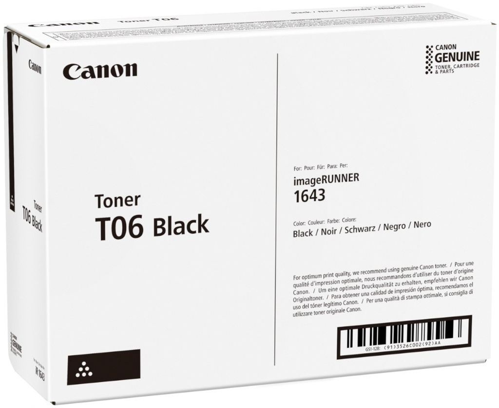 [3526C002] Toner Canon T06 Noir (3526C002AA)
